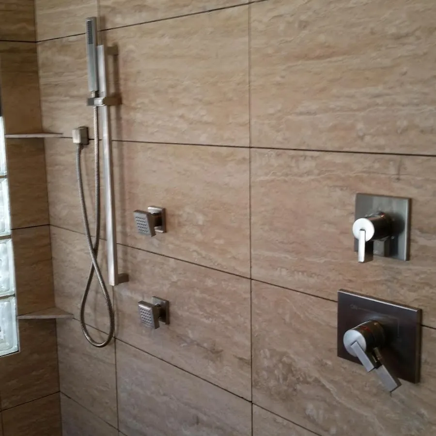 Shower fixture installation for Water Heater Replacement in Durham